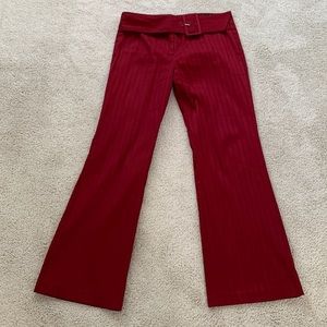 EUC Vintage Burgundy Red Corduroy Flare/Wide Leg 4-Way Stretch Trousers